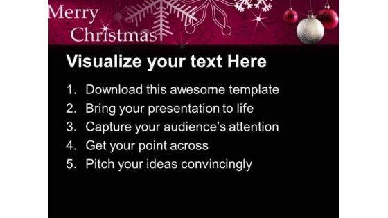 Christmas Bauble With Abstract Event PowerPoint Templates And PowerPoint Themes 1112