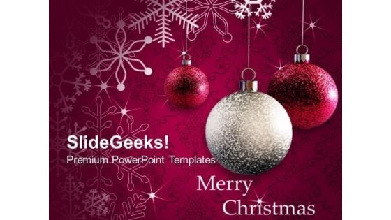 Christmas Bauble With Abstract Event PowerPoint Templates And PowerPoint Themes 1112