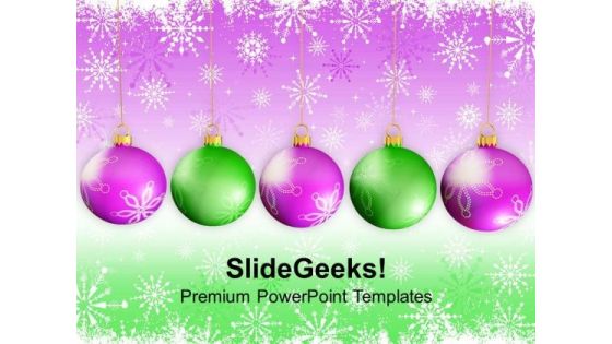 Christmas Baubles For Decoration Background PowerPoint Templates Ppt Backgrounds For Slides 1112