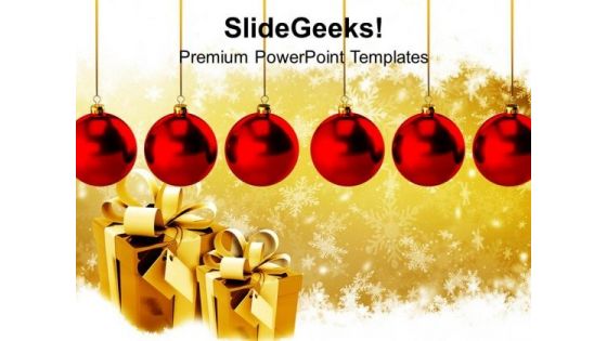 Christmas Baubles PowerPoint Templates Ppt Backgrounds For Slides 1112