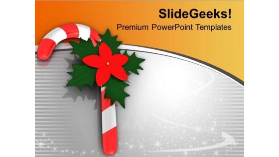 Christmas Candy Cane Holidays PowerPoint Templates Ppt Backgrounds For Slides 0113