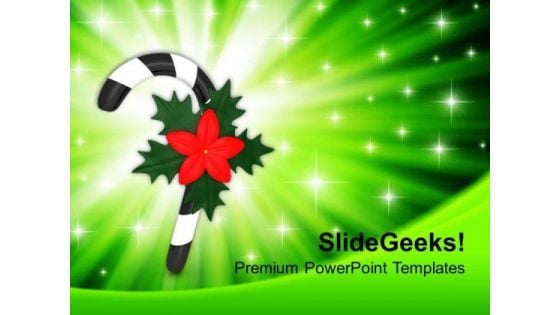 Christmas Candy Stick Holidays PowerPoint Templates Ppt Backgrounds For Slides 1212