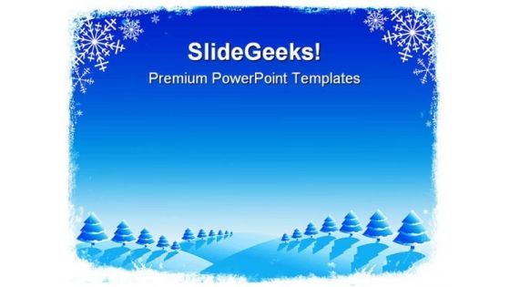 Christmas Card Holidays PowerPoint Template 1010