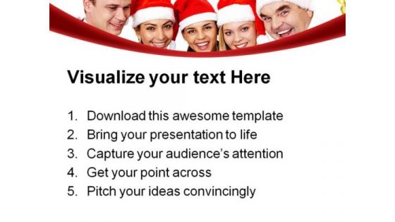 Christmas Celebration People PowerPoint Backgrounds And Templates 0111