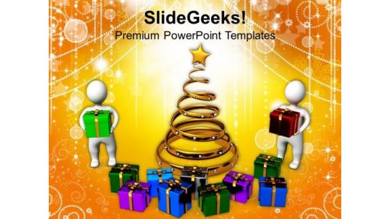 Christmas Celebration With Presents Holidays PowerPoint Templates Ppt Backgrounds For Slides 1212 Christmas Celebration With Presents Holidays PowerPoint Templates Ppt Backgrounds For Slides 1212