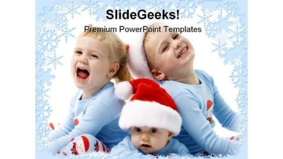 Christmas Children Holidays PowerPoint Template 1010