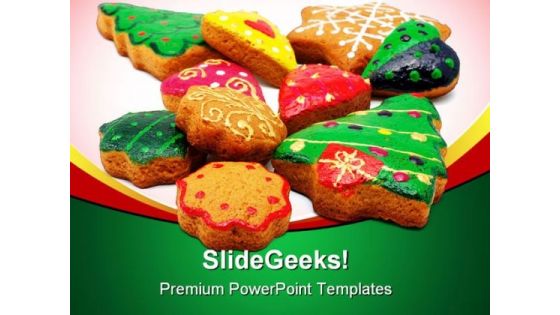 Christmas Cookies Festival PowerPoint Backgrounds And Templates 0111