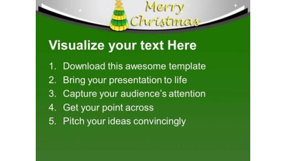 Christmas Cubed Tree Winter Holidays PowerPoint Templates Ppt Backgrounds For Slides 0113