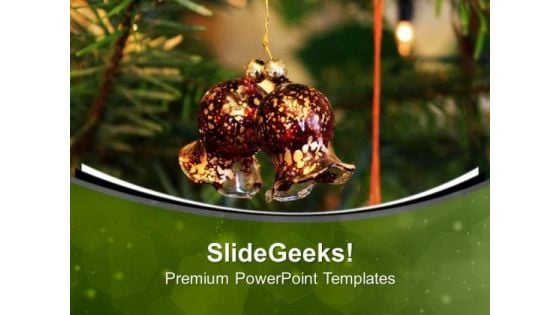 Christmas Decoration Bells For Celebration PowerPoint Templates Ppt Backgrounds For Slides 0713
