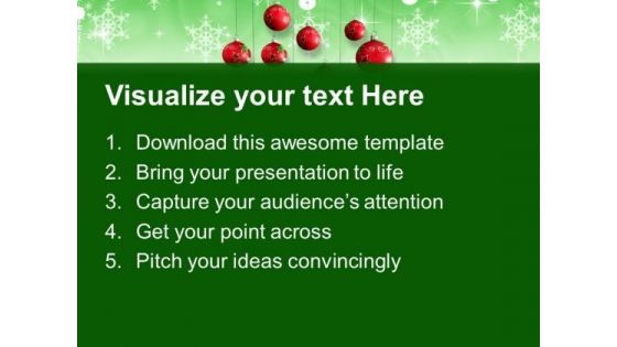 Christmas Decoration With Baubles Events PowerPoint Templates Ppt Backgrounds For Slides 1112