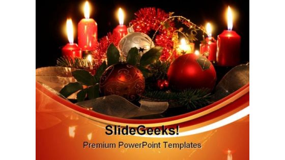 Christmas Decorations Festival PowerPoint Templates And PowerPoint Backgrounds 0511