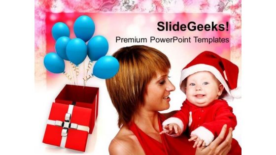 Christmas Family With Gifts PowerPoint Templates Ppt Backgrounds For Slides 1212