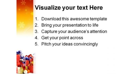 Christmas Gifts Festival PowerPoint Backgrounds And Templates 0111