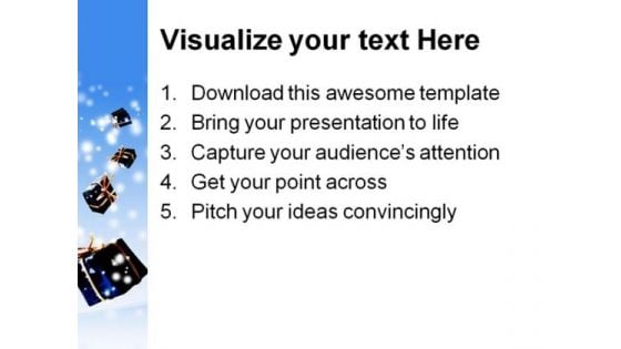 Christmas Gifts From Heaven Holidays PowerPoint Template 1010