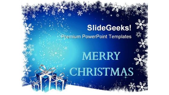 Christmas Gifts Holidays PowerPoint Template 1010