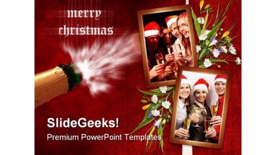 Christmas Holidays Celebration PowerPoint Template 1010