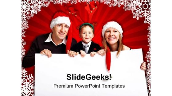 Christmas Invitation Family PowerPoint Background And Template 1210