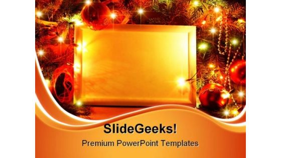 Christmas Lights Frame Beauty PowerPoint Templates And PowerPoint Backgrounds 0511