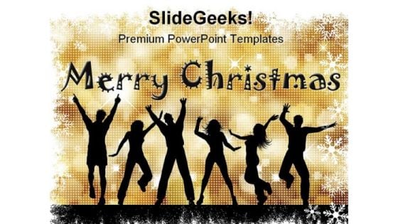 Christmas Party Celebration PowerPoint Template 1010