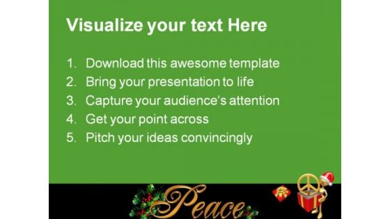 Christmas Peace Festival PowerPoint Templates And PowerPoint Backgrounds 0511