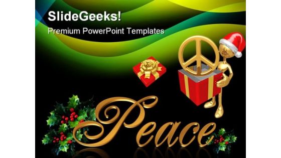 Christmas Peace Festival PowerPoint Themes And PowerPoint Slides 0511