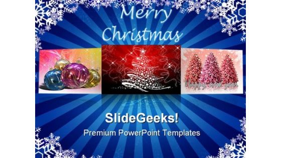 Christmas Postcards Festival PowerPoint Templates And PowerPoint Backgrounds 0311