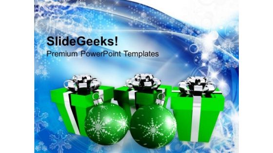 Christmas Presents And Ornaments Events PowerPoint Templates Ppt Backgrounds For Slides 1112