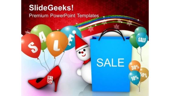 Christmas Sale Discounts Shopping PowerPoint Templates Ppt Backgrounds For Slides 1112