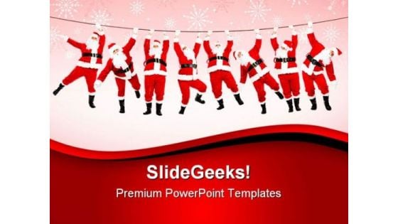 Christmas Santa Festival PowerPoint Templates And PowerPoint Backgrounds 0611