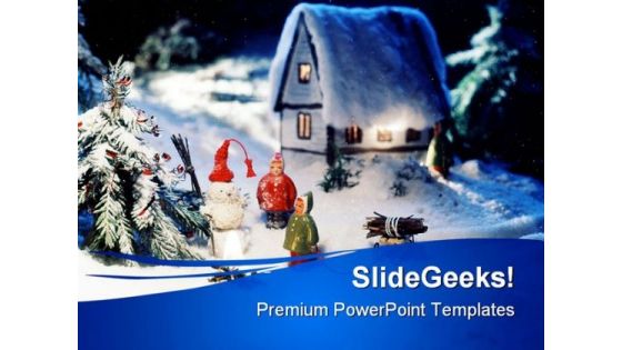 Christmas Scene Abstarct PowerPoint Themes And PowerPoint Slides 0511