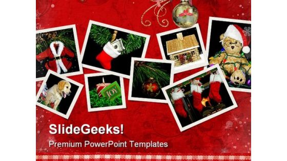 Christmas Scene Festival PowerPoint Backgrounds And Templates 1210