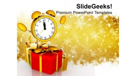 Christmas Time With Decorative Gifts Background PowerPoint Templates Ppt Backgrounds For Slides 1112