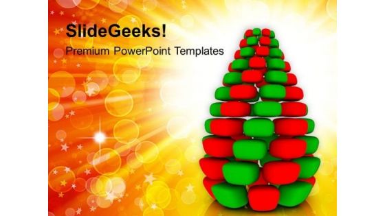 Christmas Tree On Abstract Background PowerPoint Templates Ppt Backgrounds For Slides 1212