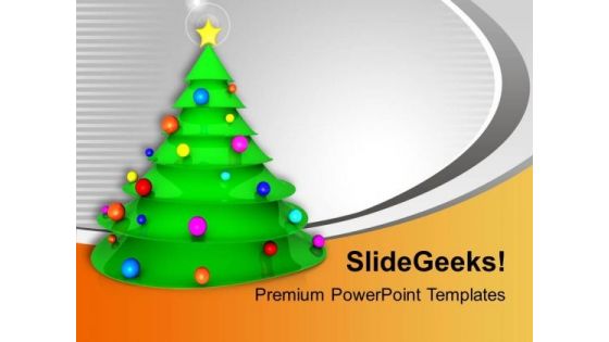 Christmas Tree With Balls And Star Joy Peace PowerPoint Templates Ppt Backgrounds For Slides 0113 Christmas Tree With Balls And Star Joy Peace PowerPoint Templates Ppt Backgrounds For Slides 0113