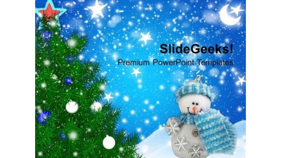 Christmas Tree With Filigrees Background PowerPoint Templates Ppt Backgrounds For Slides 1212