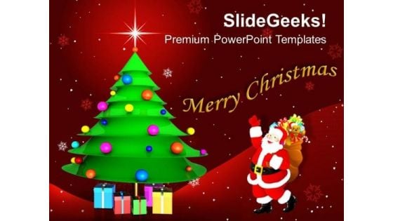 Christmas Tree With Gifts PowerPoint Templates Ppt Backgrounds For Slides 1212