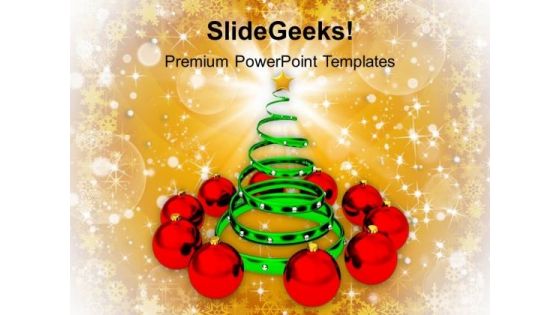 Christmas Tree With Red Baubles Events PowerPoint Templates Ppt Backgrounds For Slides 1112 Christmas Tree With Red Baubles Events PowerPoint Templates Ppt Backgrounds For Slides 1112