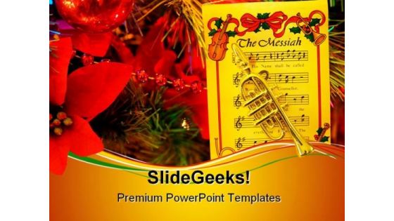 Christmas Trumpet Music PowerPoint Templates And PowerPoint Backgrounds 0611