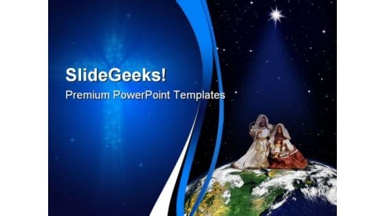 Christmas World Religion PowerPoint Template 1010