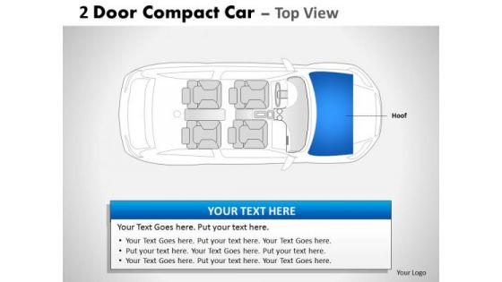 Chrome Classic 2 Door Blue Car Top PowerPoint Slides And Ppt Diagram Templates