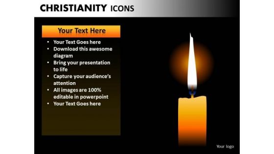 Church Candles PowerPoint Ppt Templates