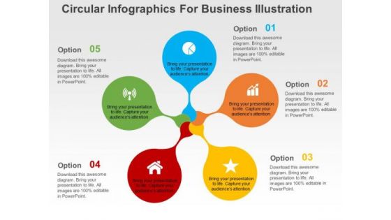 Cicular Infographic For Business Illustration PowerPoint Templates