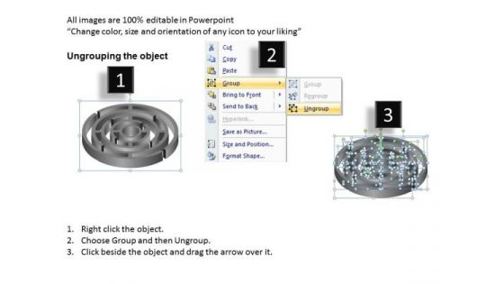 Circle Circular Labyrinth Circular PowerPoint Slides And Ppt Diagram Templates