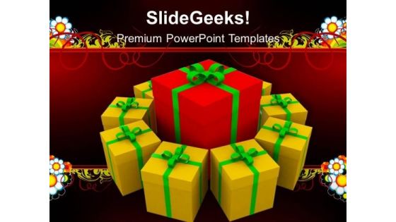 Circle Of Gift Boxes Beauty PowerPoint Templates And PowerPoint Themes 0912