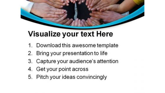 Circle Of Hands Success PowerPoint Themes And PowerPoint Slides 0911