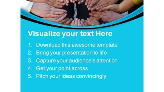 Circle Of Hands Success PowerPoint Themes And PowerPoint Slides 0911