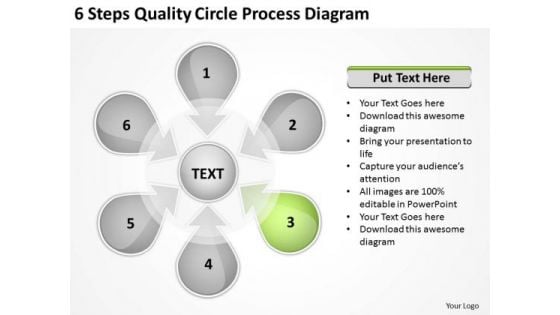 Circle Process Diagram Example Of Executive Summary For Business Plan PowerPoint Templates