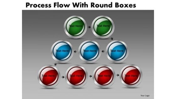 Circle Stages Process Flow PowerPoint Slides Downloads