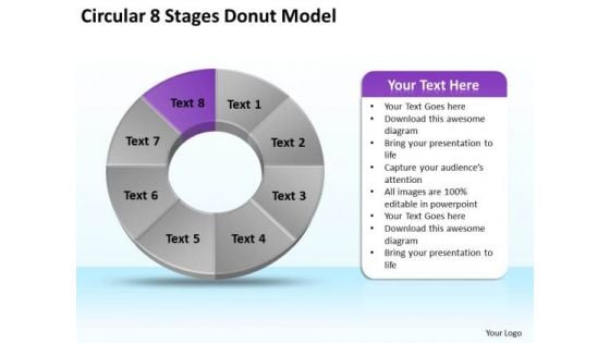 Circular 8 Stages Donut Model Business Plan Samples PowerPoint Templates