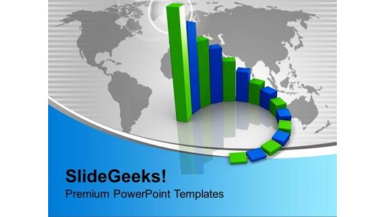 Circular Bar Graph Growth In Business PowerPoint Templates Ppt Backgrounds For Slides 0113